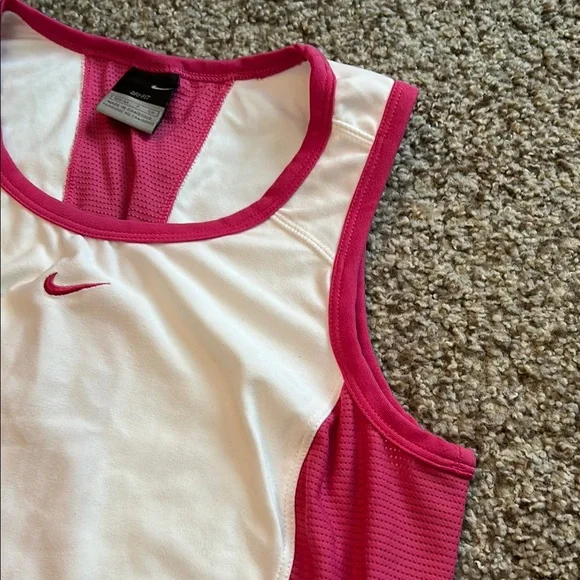 Nike Pink and White Athletic Tank - Picture 3 of 3